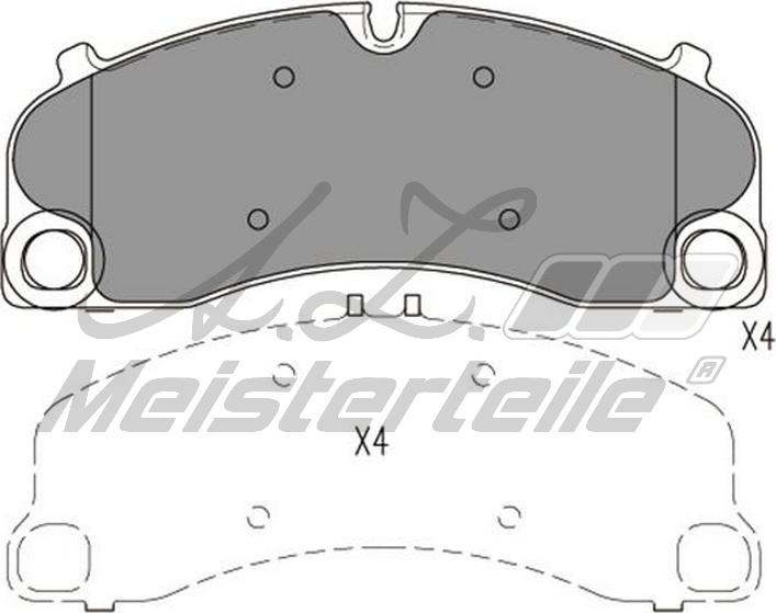 A.Z. Meisterteile AZMT-44-022-1980 - Тормозные колодки, дисковые, комплект abcparts.ee