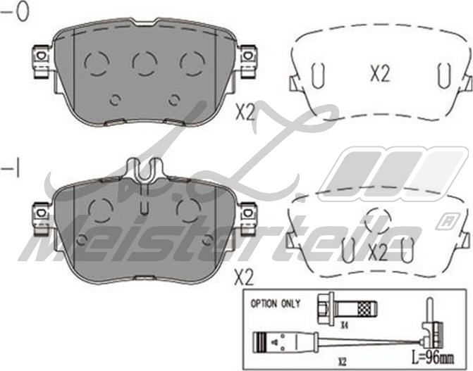 A.Z. Meisterteile AZMT-44-022-1982 - Тормозные колодки, дисковые, комплект abcparts.ee