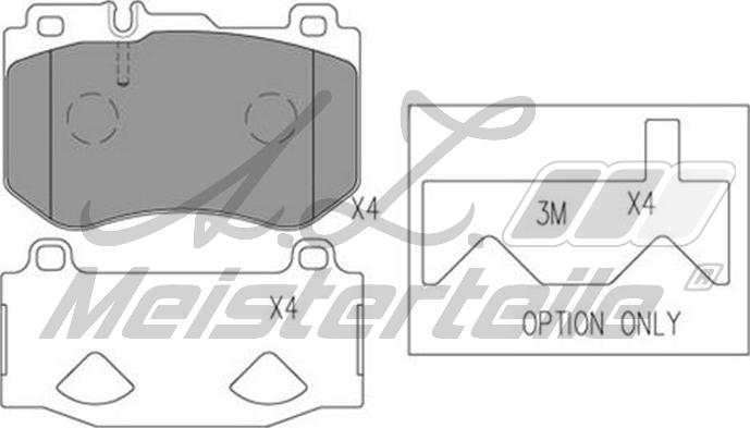 A.Z. Meisterteile AZMT-44-022-1931 - Тормозные колодки, дисковые, комплект abcparts.ee