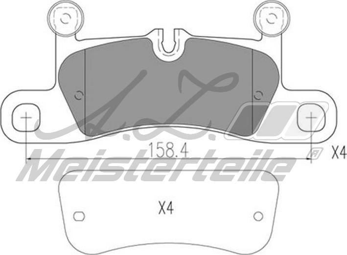 A.Z. Meisterteile AZMT-44-022-1567 - Тормозные колодки, дисковые, комплект abcparts.ee