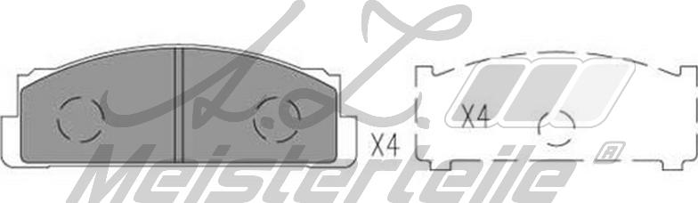 A.Z. Meisterteile AZMT-44-022-1672 - Тормозные колодки, дисковые, комплект abcparts.ee