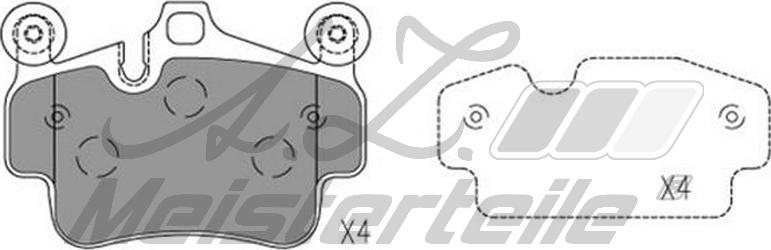 A.Z. Meisterteile AZMT-44-022-1834 - Тормозные колодки, дисковые, комплект abcparts.ee