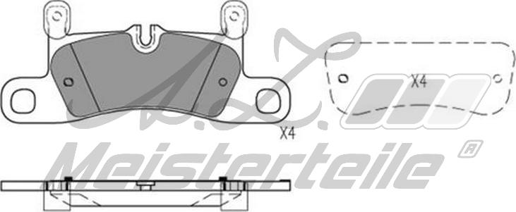 A.Z. Meisterteile AZMT-44-022-1761 - Тормозные колодки, дисковые, комплект abcparts.ee