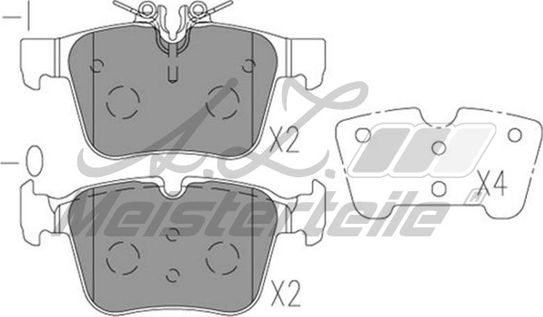 A.Z. Meisterteile AZMT-44-022-1716 - Тормозные колодки, дисковые, комплект abcparts.ee