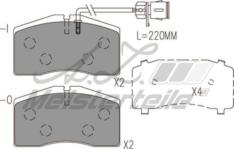 A.Z. Meisterteile AZMT-44-022-1781 - Тормозные колодки, дисковые, комплект abcparts.ee