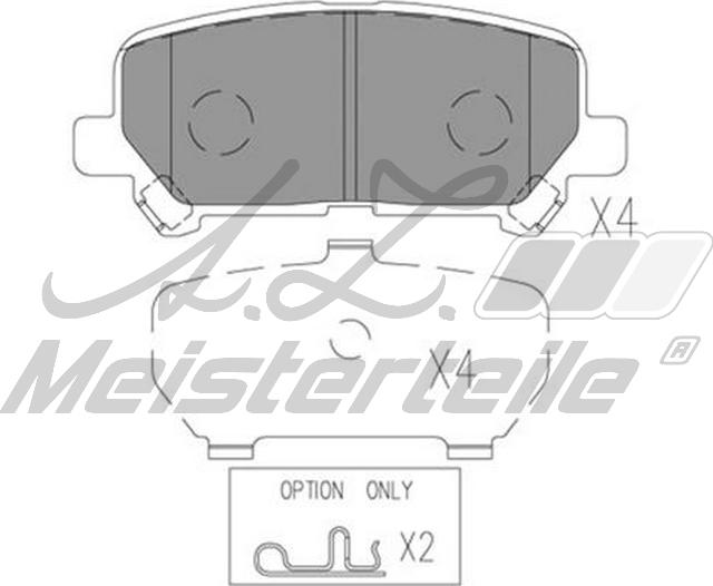 A.Z. Meisterteile AZMT-44-022-2498 - Тормозные колодки, дисковые, комплект abcparts.ee