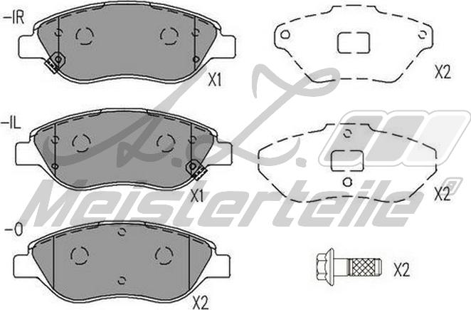 A.Z. Meisterteile AZMT-44-022-2455 - Тормозные колодки, дисковые, комплект abcparts.ee