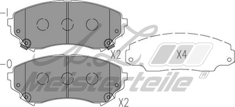 A.Z. Meisterteile AZMT-44-022-2431 - Тормозные колодки, дисковые, комплект abcparts.ee