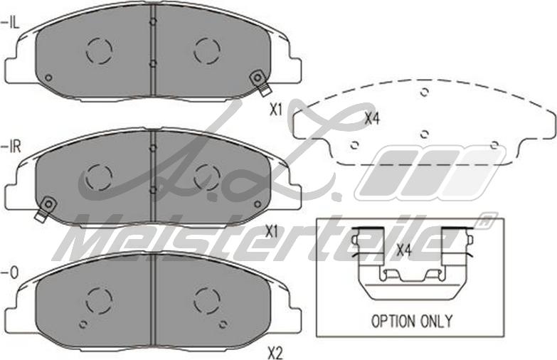 A.Z. Meisterteile AZMT-44-022-2432 - Тормозные колодки, дисковые, комплект abcparts.ee