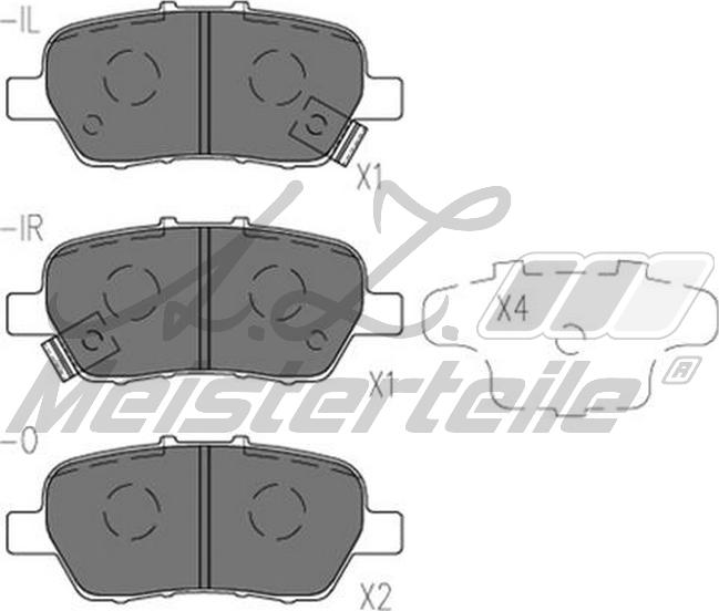 A.Z. Meisterteile AZMT-44-022-2544 - Тормозные колодки, дисковые, комплект abcparts.ee