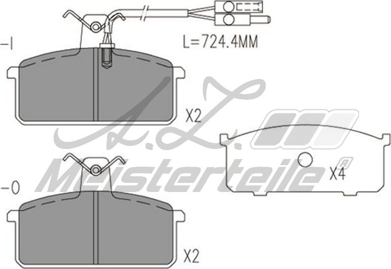 A.Z. Meisterteile AZMT-44-022-2337 - Тормозные колодки, дисковые, комплект abcparts.ee