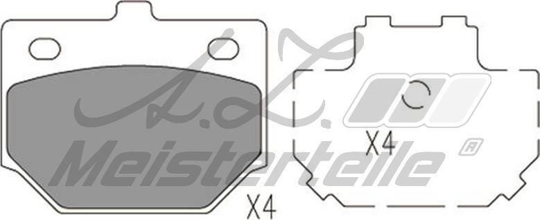 A.Z. Meisterteile AZMT-44-022-2221 - Тормозные колодки, дисковые, комплект abcparts.ee
