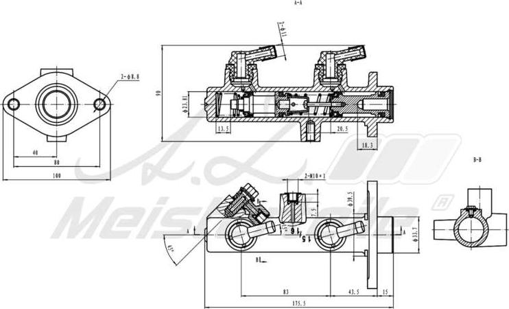 A.Z. Meisterteile AZMT-44-110-1071 - Главный тормозной цилиндр abcparts.ee