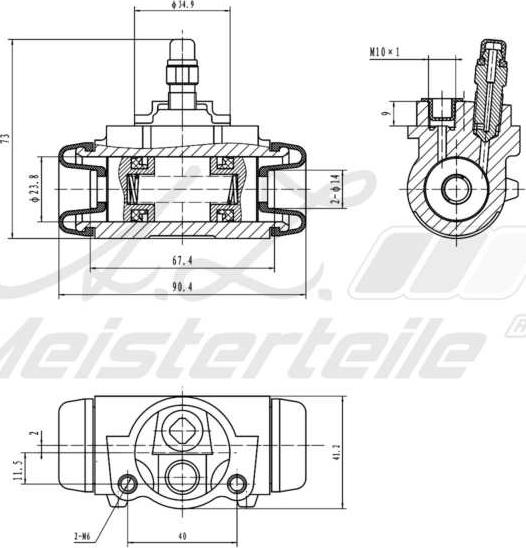 A.Z. Meisterteile AZMT-44-111-1126 - Колесный тормозной цилиндр abcparts.ee