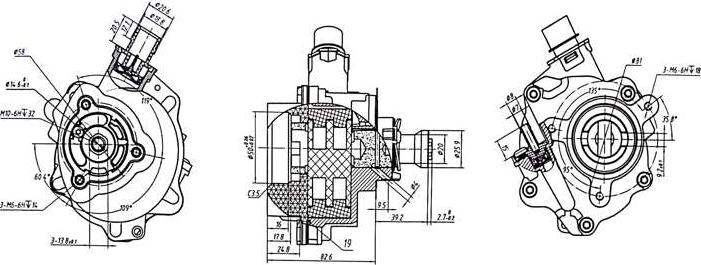A.Z. Meisterteile AZMT-44-130-1020 - Вакуумный насос, тормозная система abcparts.ee