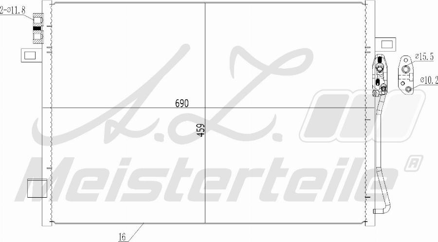 A.Z. Meisterteile AZMT-45-030-1492 - Конденсатор кондиционера abcparts.ee