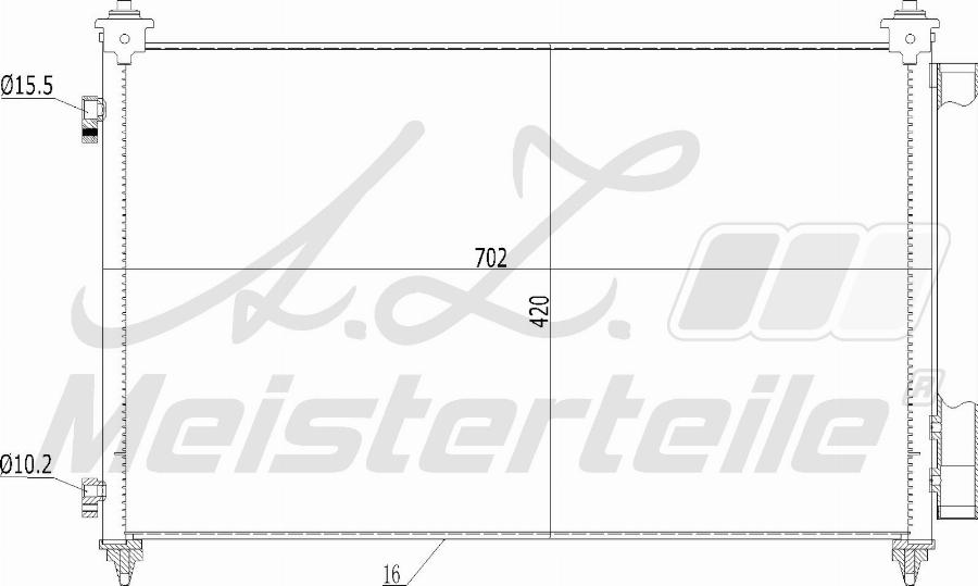 A.Z. Meisterteile AZMT-45-030-1225 - Конденсатор кондиционера abcparts.ee