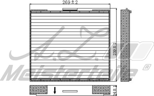 A.Z. Meisterteile AZMT-41-010-1654 - Фильтр воздуха в салоне abcparts.ee