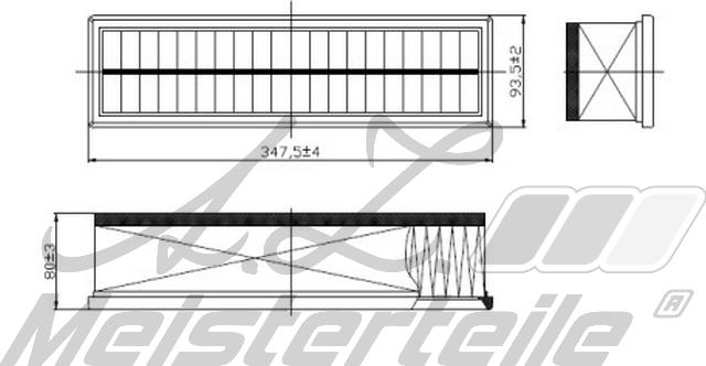 A.Z. Meisterteile AZMT-41-030-2000 - Воздушный фильтр двигателя abcparts.ee