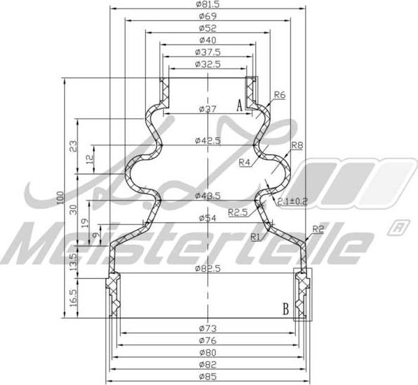 A.Z. Meisterteile AZMT-43-020-1367 - Пыльник, приводной вал abcparts.ee