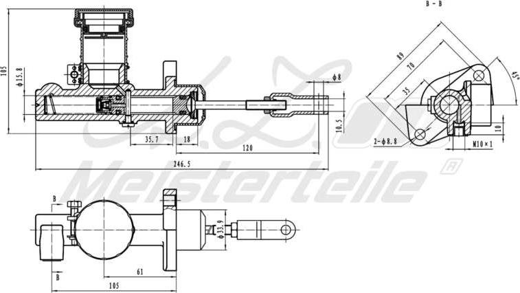 A.Z. Meisterteile AZMT-47-030-1095 - Главный цилиндр, система сцепления abcparts.ee