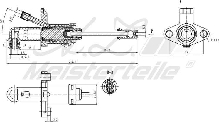 A.Z. Meisterteile AZMT-47-030-1081 - Главный цилиндр, система сцепления abcparts.ee