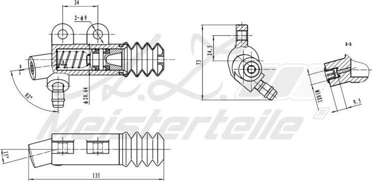 A.Z. Meisterteile AZMT-47-031-1052 - Рабочий цилиндр, система сцепления abcparts.ee