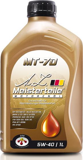 A.Z. Meisterteile MT-7D 5W-40 1L - Mootoriõli abcparts.ee