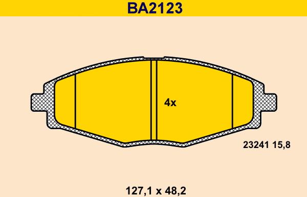 Barum BA2123 - Тормозные колодки, дисковые, комплект abcparts.ee