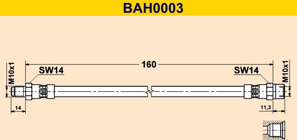 Barum BAH0003 - Тормозной шланг abcparts.ee