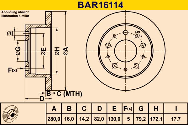 Barum BAR16114 - Тормозной диск abcparts.ee