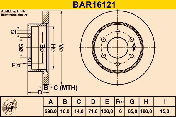 Barum BAR16121 - Тормозной диск abcparts.ee