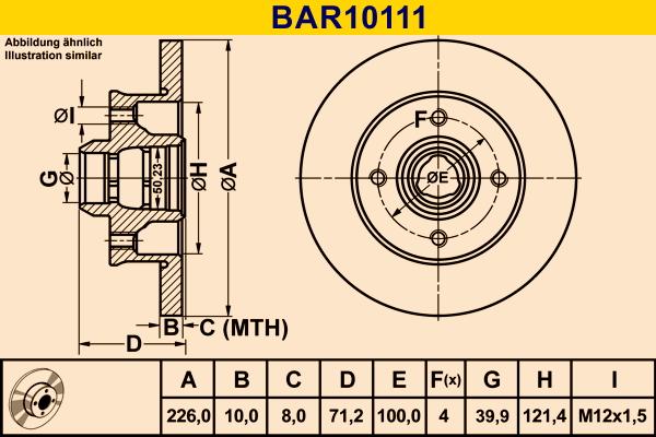Barum BAR10111 - Тормозной диск abcparts.ee
