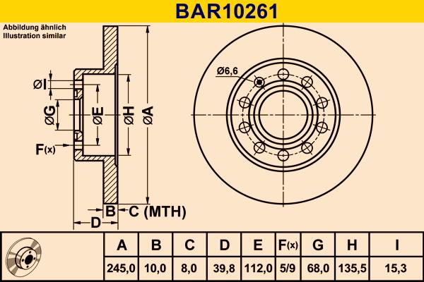 Barum BAR10261 - Тормозной диск abcparts.ee