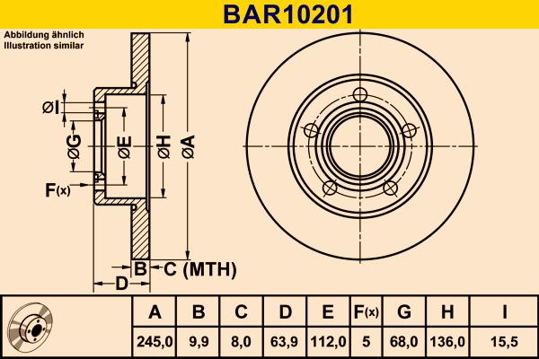 Barum BAR10201 - Тормозной диск abcparts.ee