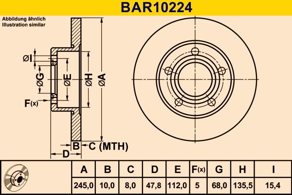 Barum BAR10224 - Тормозной диск abcparts.ee