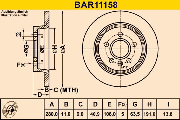 Barum BAR11158 - Тормозной диск abcparts.ee