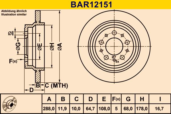 Barum BAR12151 - Тормозной диск abcparts.ee