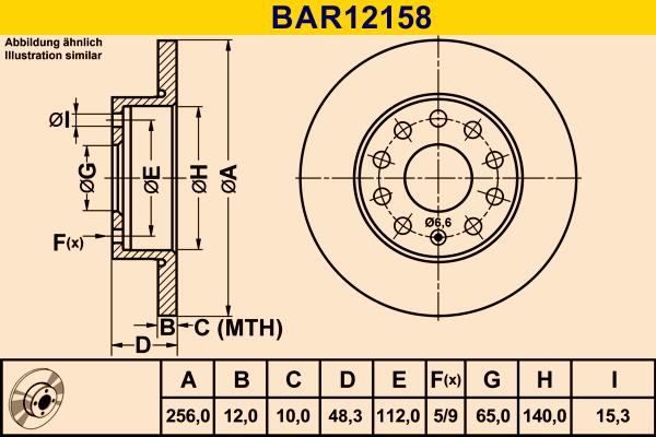Barum BAR12158 - Тормозной диск abcparts.ee