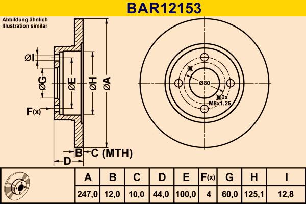 Barum BAR12153 - Тормозной диск abcparts.ee