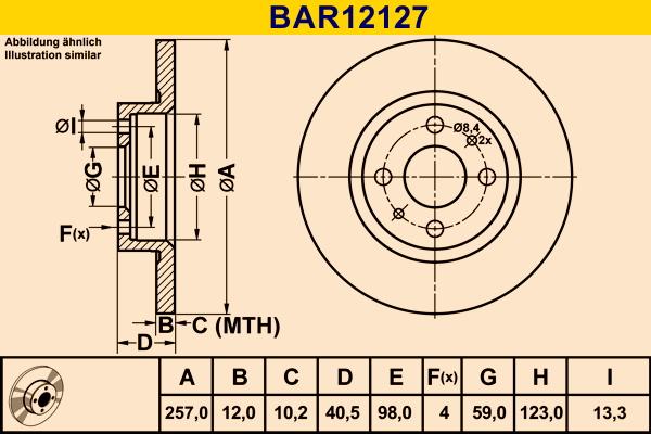 Barum BAR12127 - Тормозной диск abcparts.ee