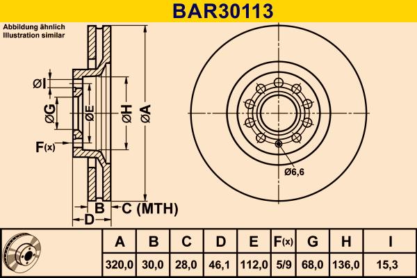 Barum BAR30113 - Тормозной диск abcparts.ee