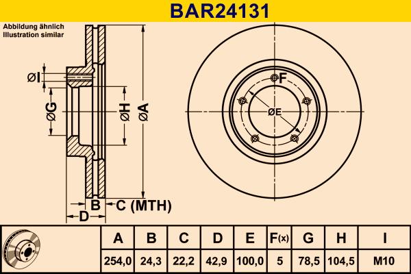 Barum BAR24131 - Тормозной диск abcparts.ee