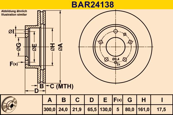 Barum BAR24138 - Тормозной диск abcparts.ee
