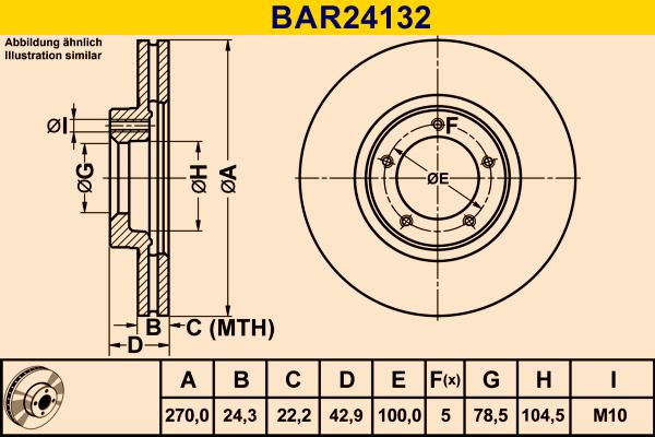 Barum BAR24132 - Тормозной диск abcparts.ee