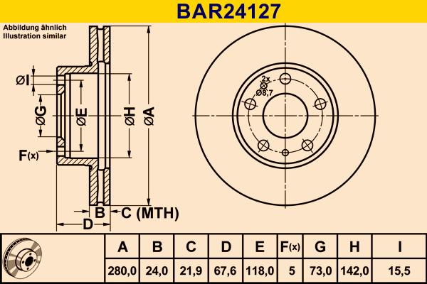Barum BAR24127 - Тормозной диск abcparts.ee