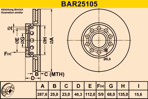 Barum BAR25105 - Тормозной диск abcparts.ee