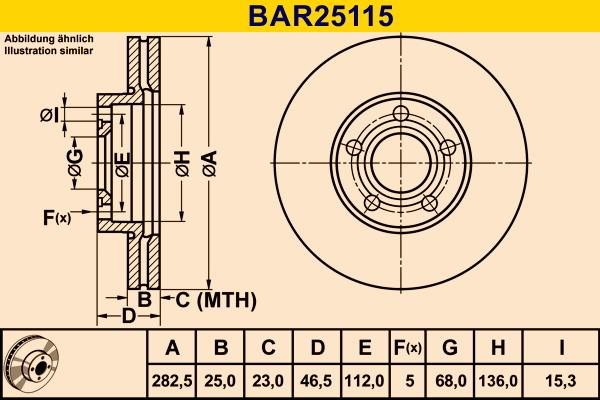 Barum BAR25115 - Тормозной диск abcparts.ee