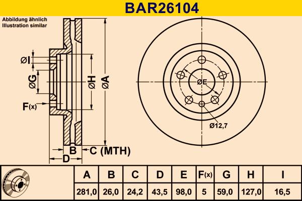 Barum BAR26104 - Тормозной диск abcparts.ee