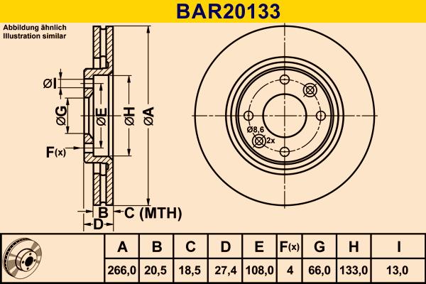 Barum BAR20133 - Тормозной диск abcparts.ee